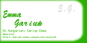 emma gariup business card